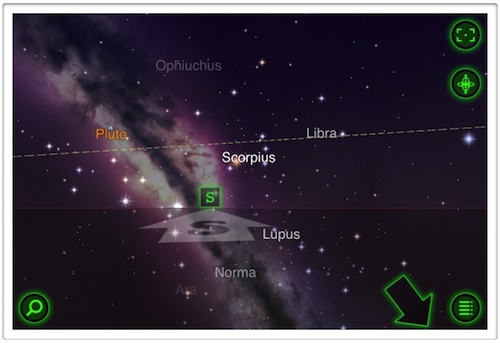 Mapa nieba w aplikacji Star Walk Mapa nieba w aplikacji Star Walk