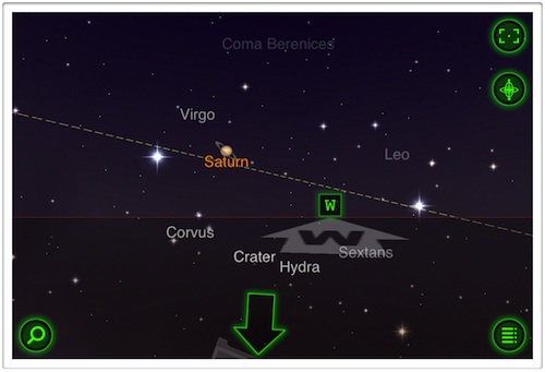 Mapa nieba w aplikacji Star Walk Mapa nieba w aplikacji Star Walk
